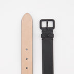 Ceinture Skull en cuir noir