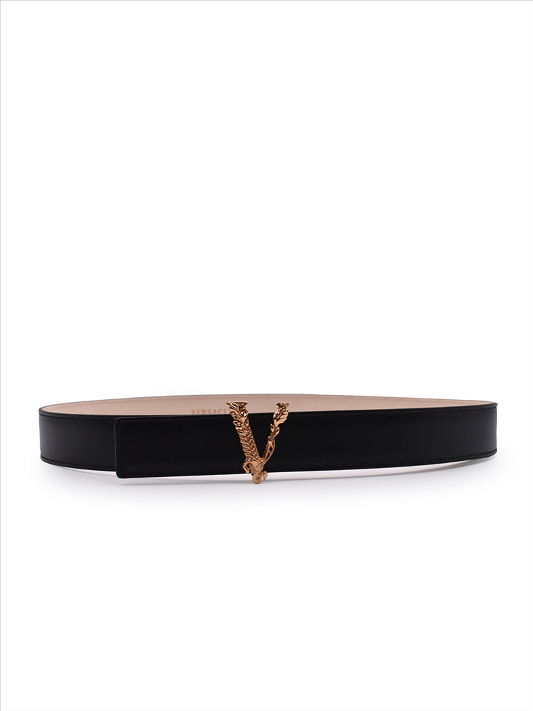 Cintos Ceinture Virtus Versace pour Femme Noir Versace Preto Femme