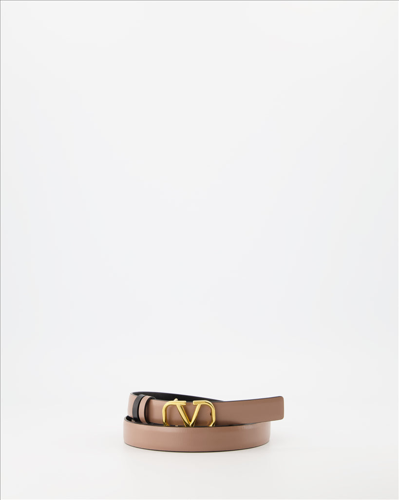 Cinture Ceinture VLogo réversible Valentino Garavani Marrone Femme