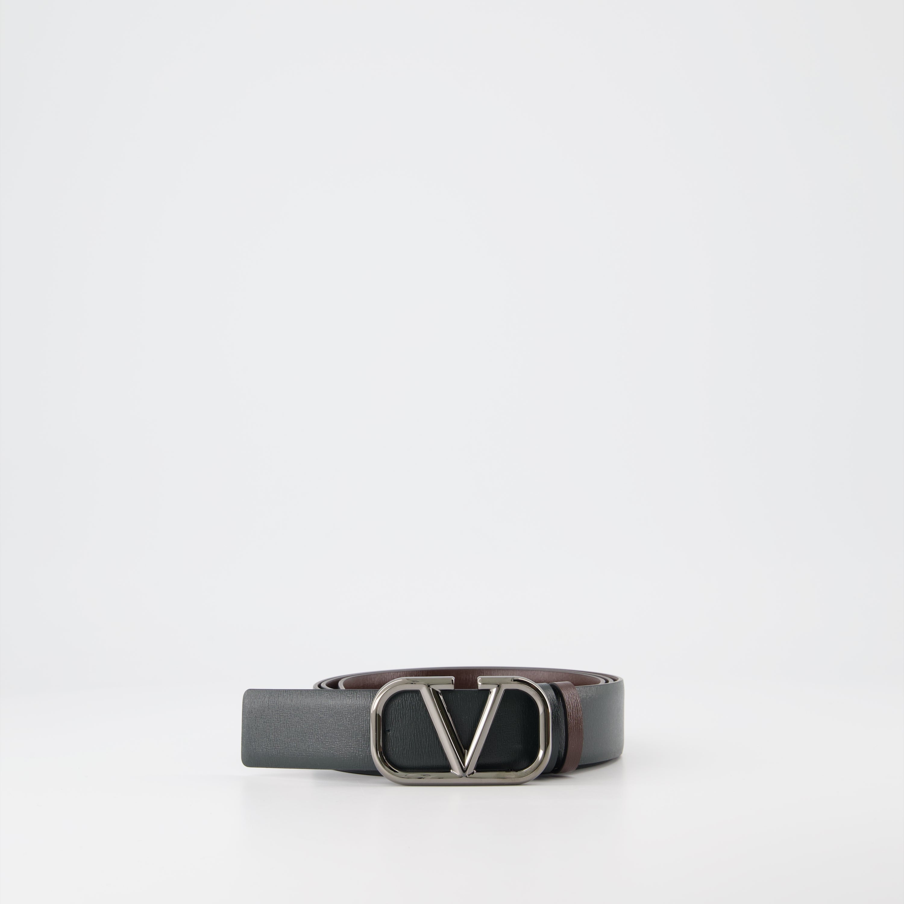Ceinture VLogo réversible bleu marron