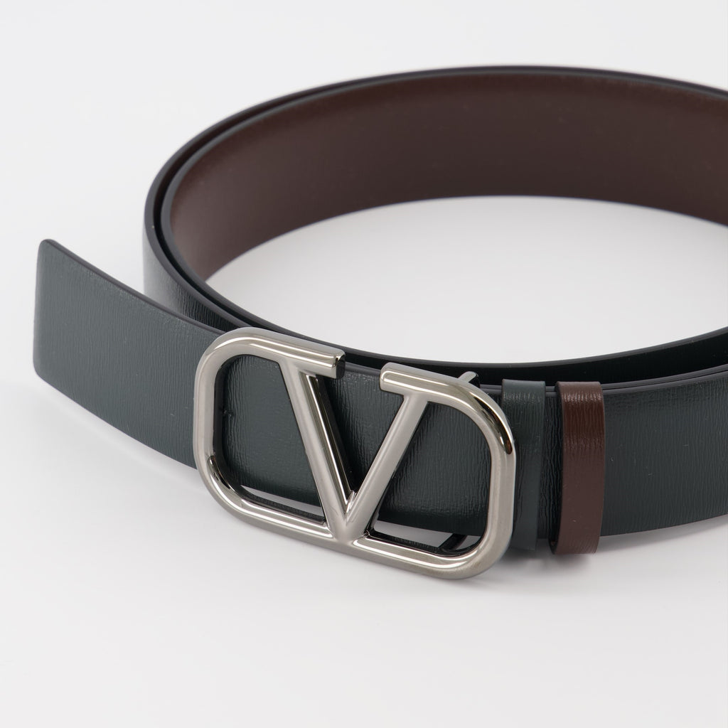 Ceinture VLogo réversible bleu marron