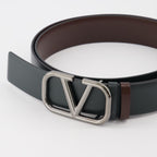 Ceinture VLogo réversible bleu marron
