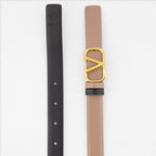 ベルト リバーシブルVロゴベルト Valentino Garavani 茶色 女性