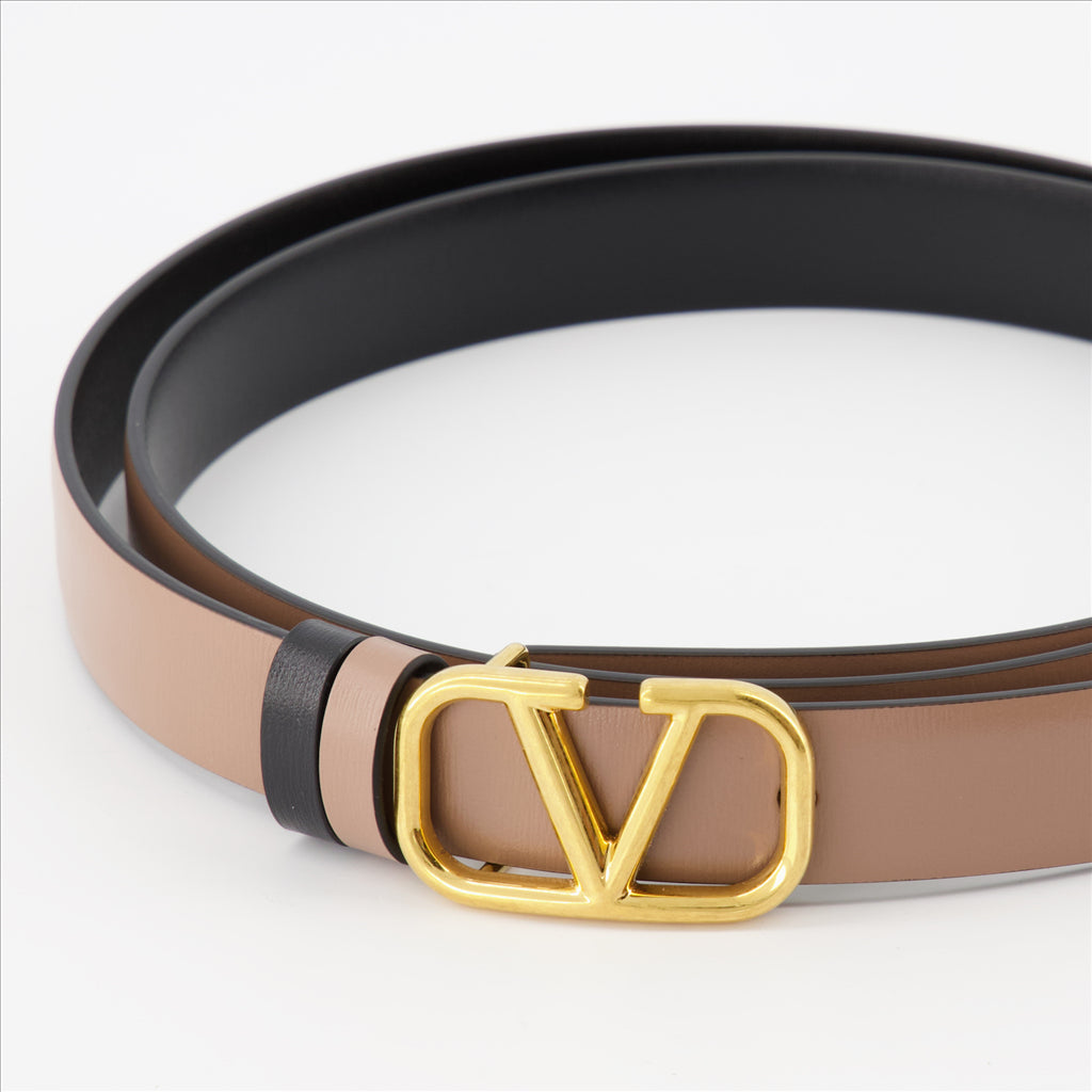 ベルト リバーシブルVロゴベルト Valentino Garavani 茶色 女性