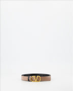 ベルト リバーシブルVロゴベルト Valentino Garavani 茶色 女性