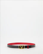 ベルト リバーシブルVロゴベルト Valentino Garavani 黒 女性