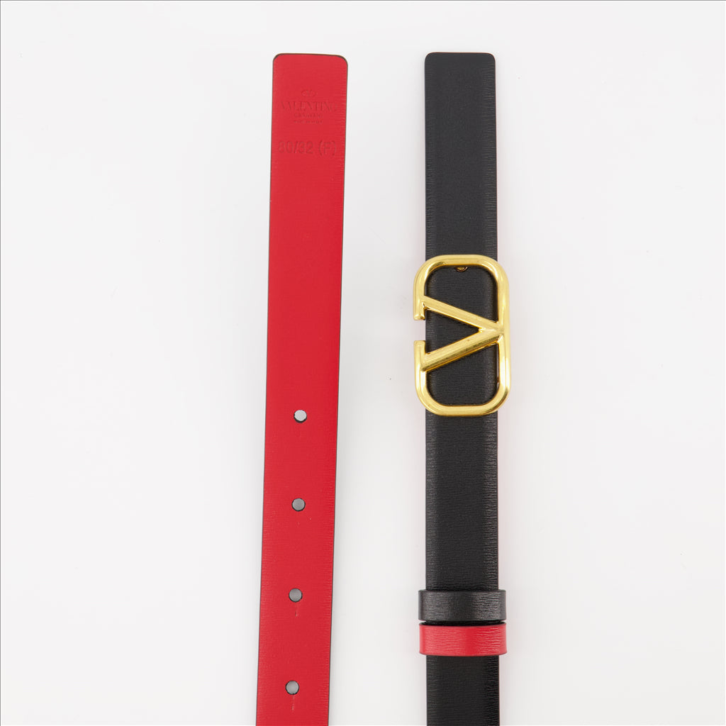 Cinture Ceinture VLogo réversible Valentino Garavani Nero Femme