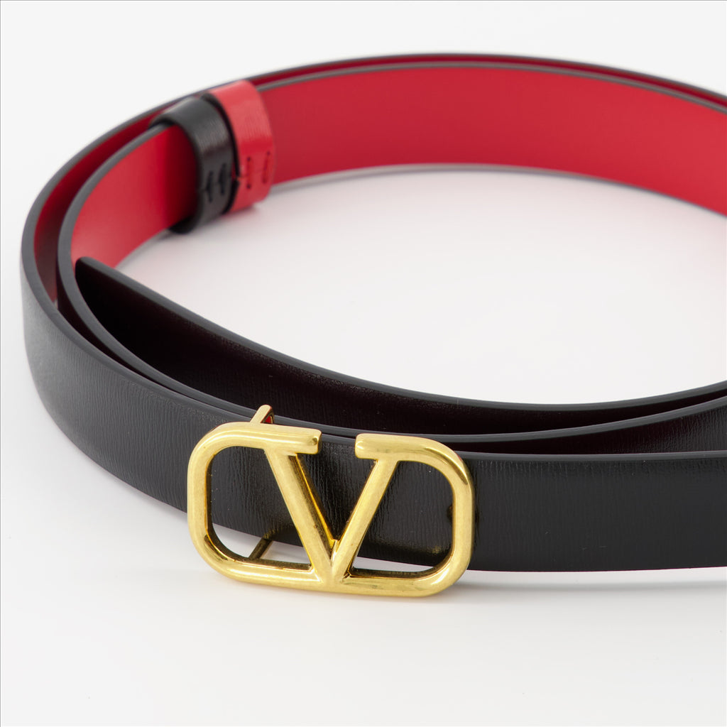 Cinture Ceinture VLogo réversible Valentino Garavani Nero Femme