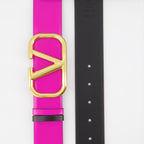 ベルト リバーシブルVロゴベルト Valentino Garavani ピンク 女性