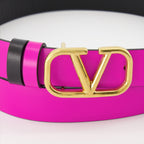 Cintos Ceinture VLogo réversible Valentino Garavani Rosa Femme