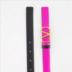 Cintos Ceinture VLogo réversible Valentino Garavani Rosa Femme