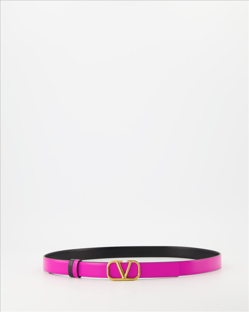 Cintos Ceinture VLogo réversible Valentino Garavani Rosa Femme