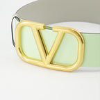 Cinture Ceinture VLogo réversible Valentino Garavani Verde Femme