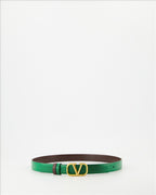 ベルト リバーシブルVロゴベルト Valentino Garavani 緑 女性
