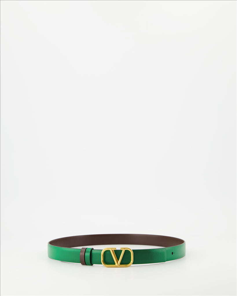 Cinture Ceinture VLogo réversible Valentino Garavani Verde Femme