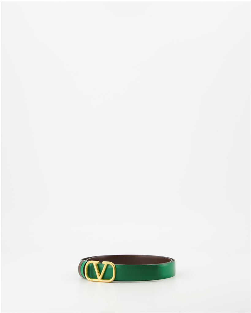 Cinture Ceinture VLogo réversible Valentino Garavani Verde Femme