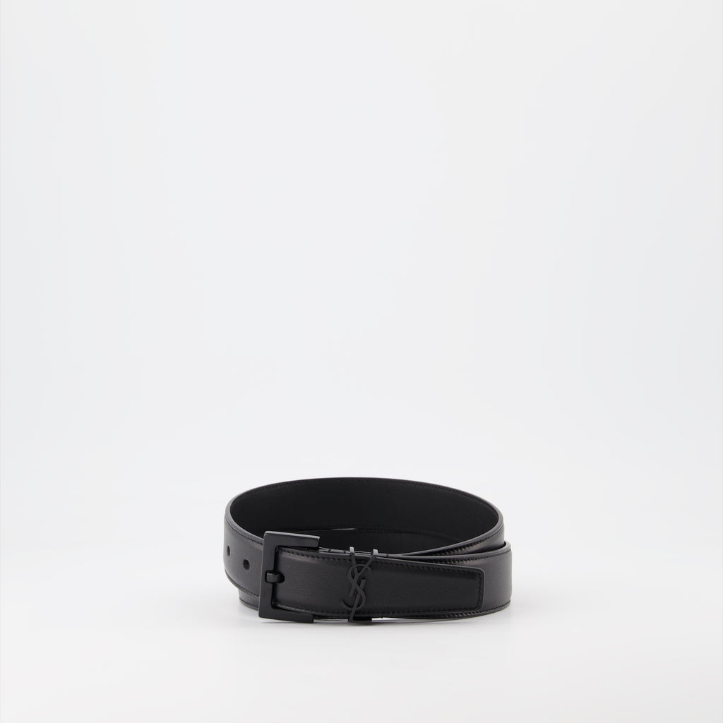 벨트 Ceinture YSL Saint Laurent 검은색 Homme