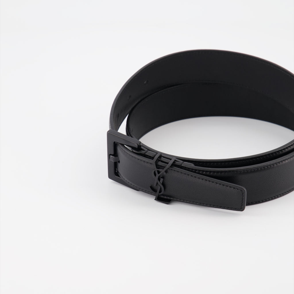 벨트 Ceinture YSL Saint Laurent 검은색 Homme
