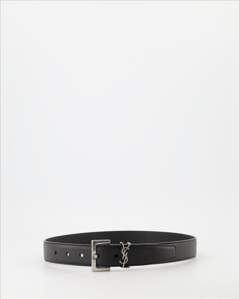 Cinture Ceinture YSL Noir Saint Laurent Nero Homme