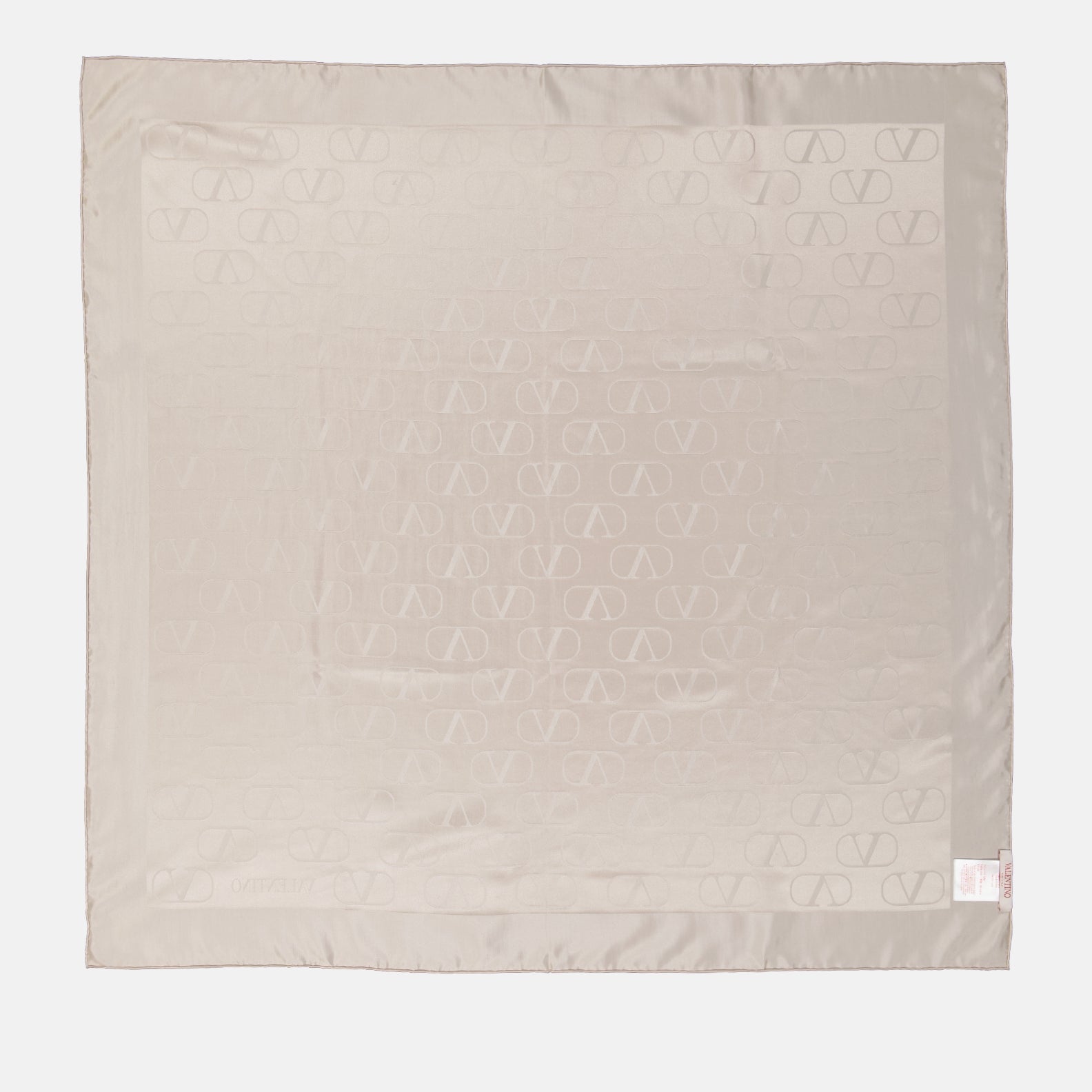 Sciarpe e guanti Châle en soie VLogo Signature Valentino Garavani Beige Femme