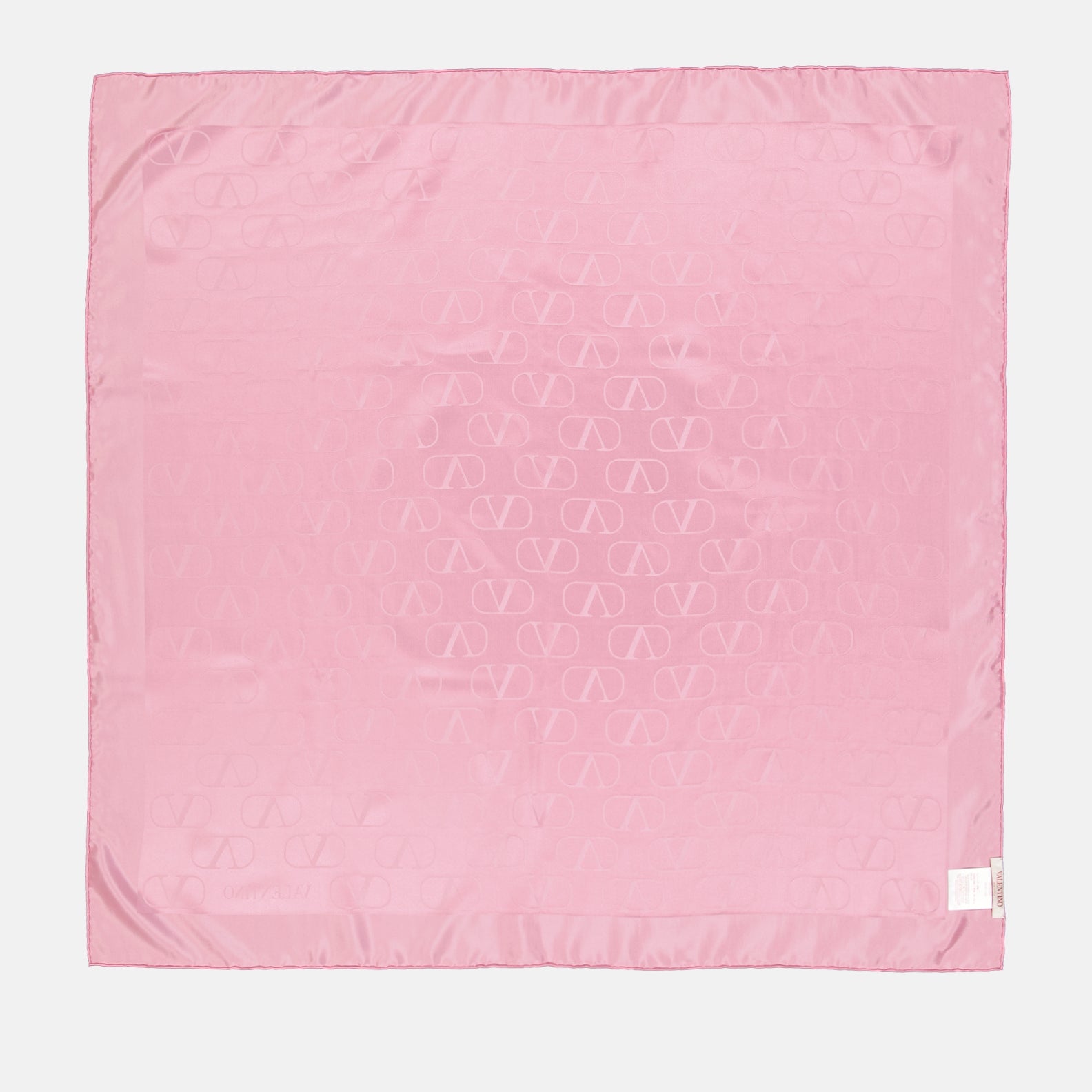 Sciarpe e guanti Châle en soie VLogo Signature Valentino Garavani Rosa Femme