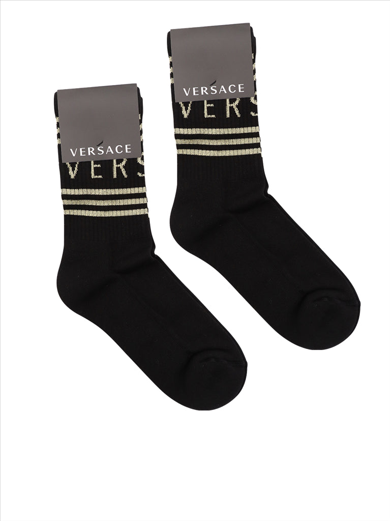 Ropa interior y homewear Chaussette à logo Versace Negro Femme