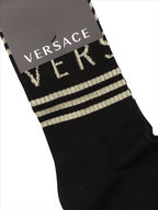 Ropa interior y homewear Chaussette à logo Versace Negro Femme