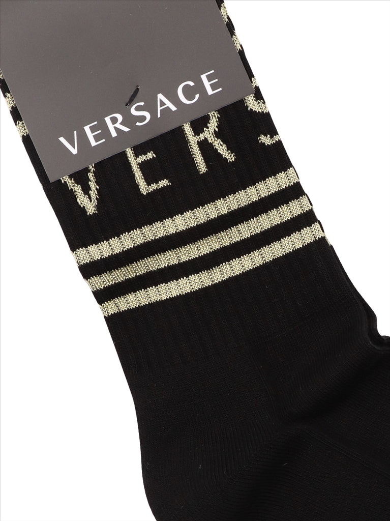 Ropa interior y homewear Chaussette à logo Versace Negro Femme