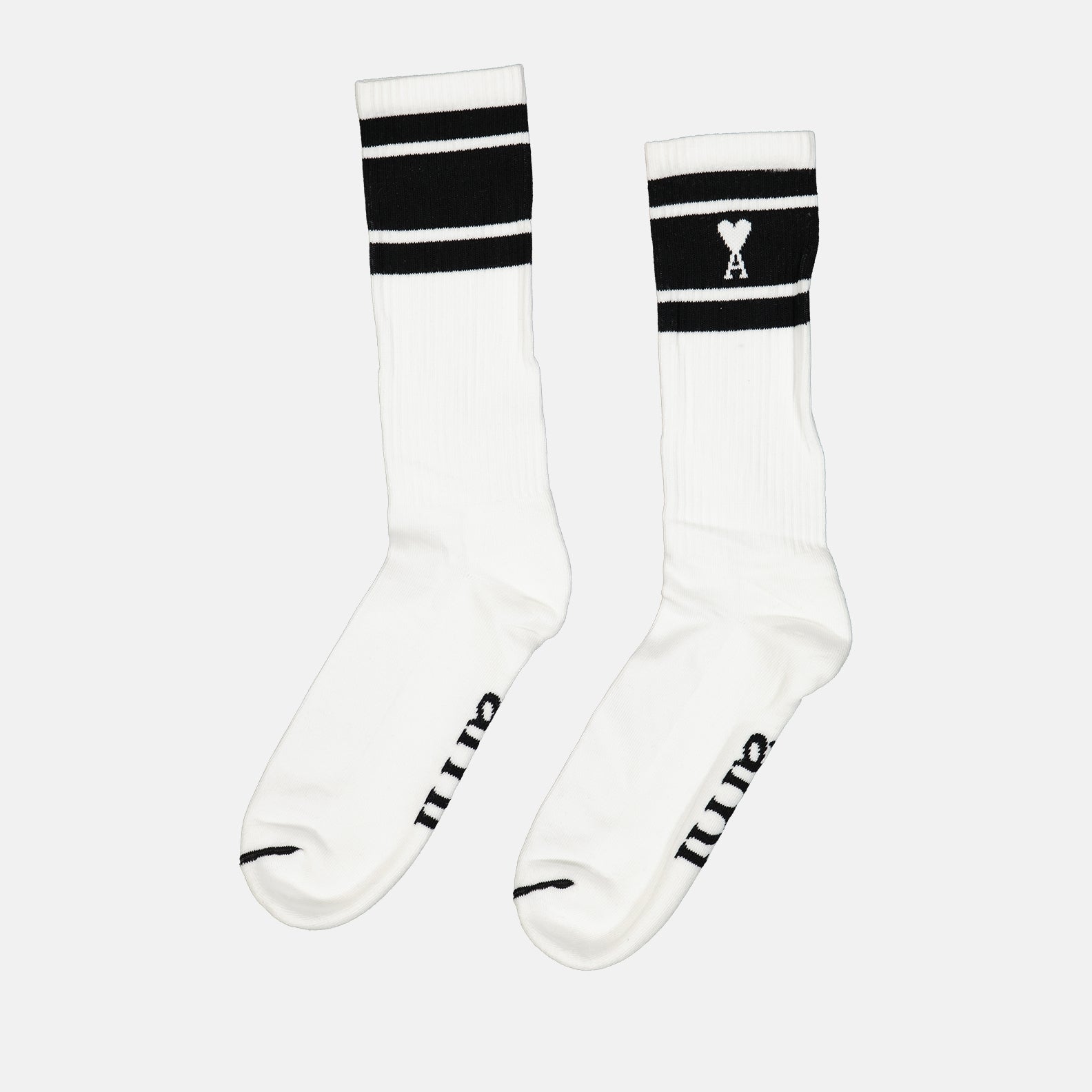 언더웨어 및 홈웨어 Chaussettes à rayures Ami PARIS 검은색 남여공용