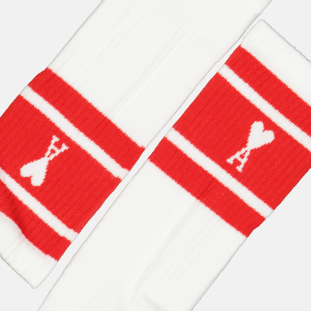 언더웨어 및 홈웨어 Chaussettes à rayures Ami PARIS 빨간색 남여공용