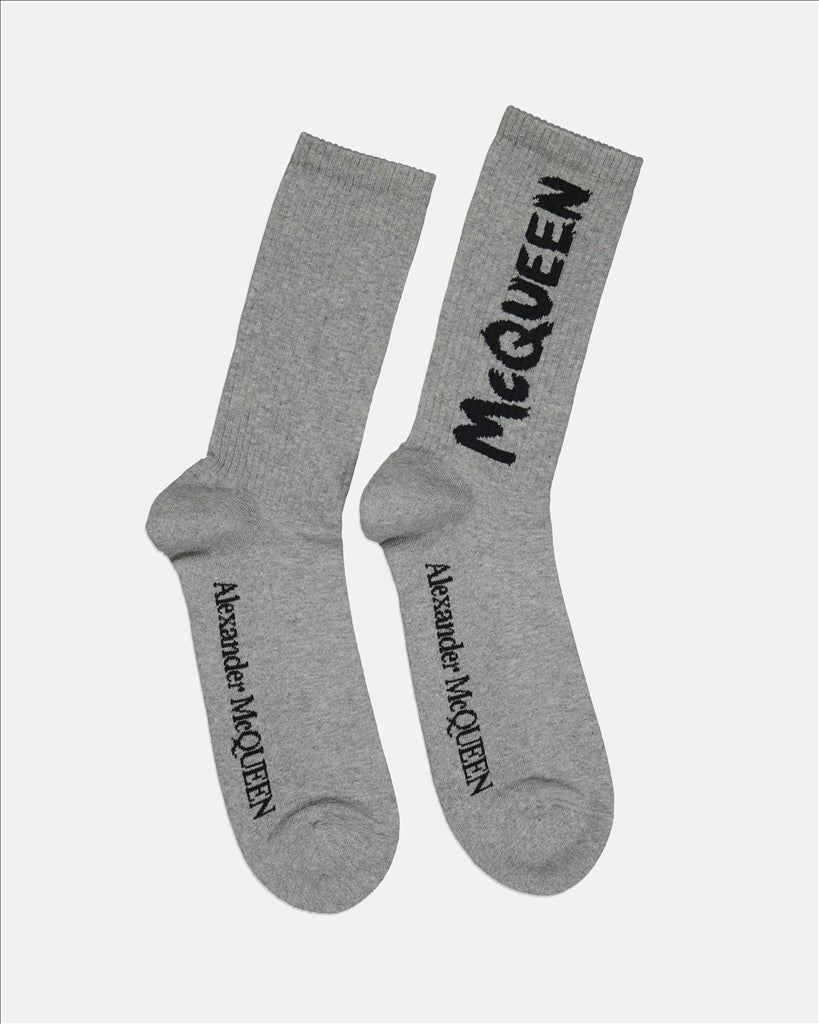 언더웨어 및 홈웨어 Chaussettes Graffiti Alexander McQueen 회색 Homme