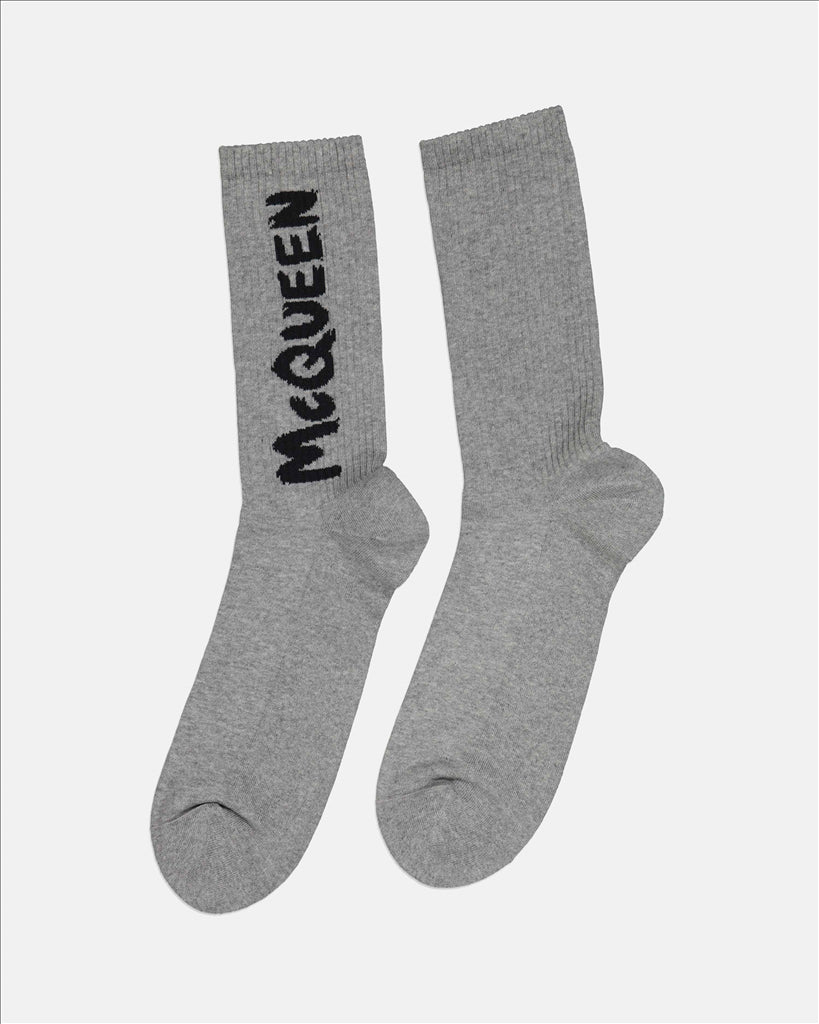 언더웨어 및 홈웨어 Chaussettes Graffiti Alexander McQueen 회색 Homme