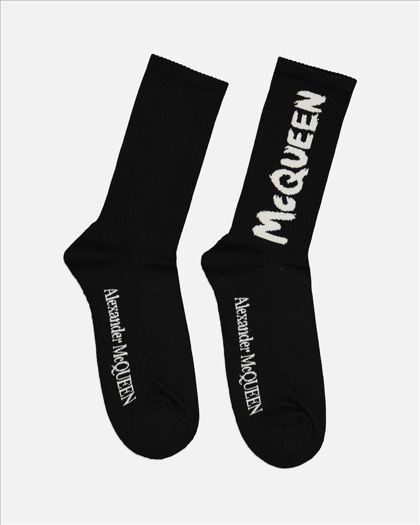 언더웨어 및 홈웨어 Chaussettes Graffiti Alexander McQueen 검은색 Homme