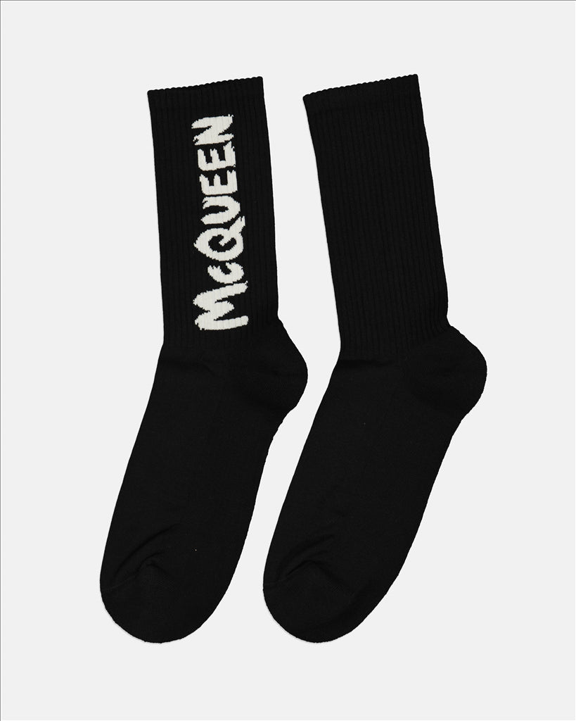 언더웨어 및 홈웨어 Chaussettes Graffiti Alexander McQueen 검은색 Homme