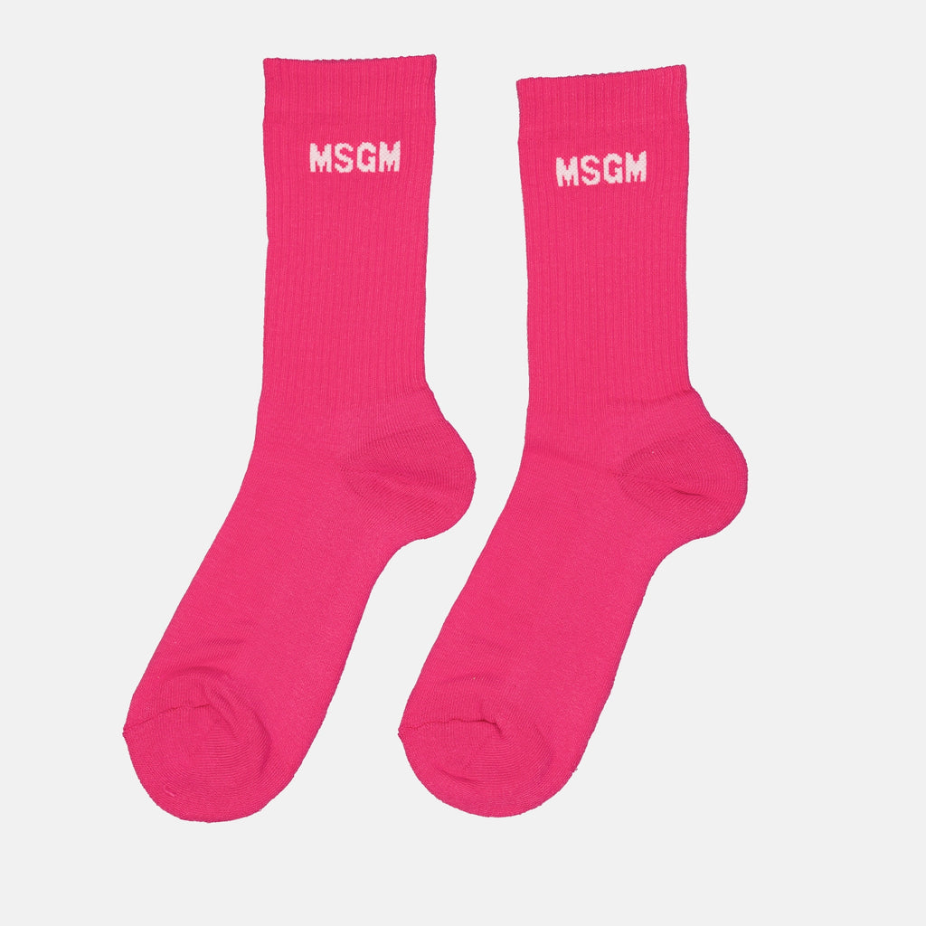 Ropa interior y homewear Chaussettes à logo MSGM Rosa Femme
