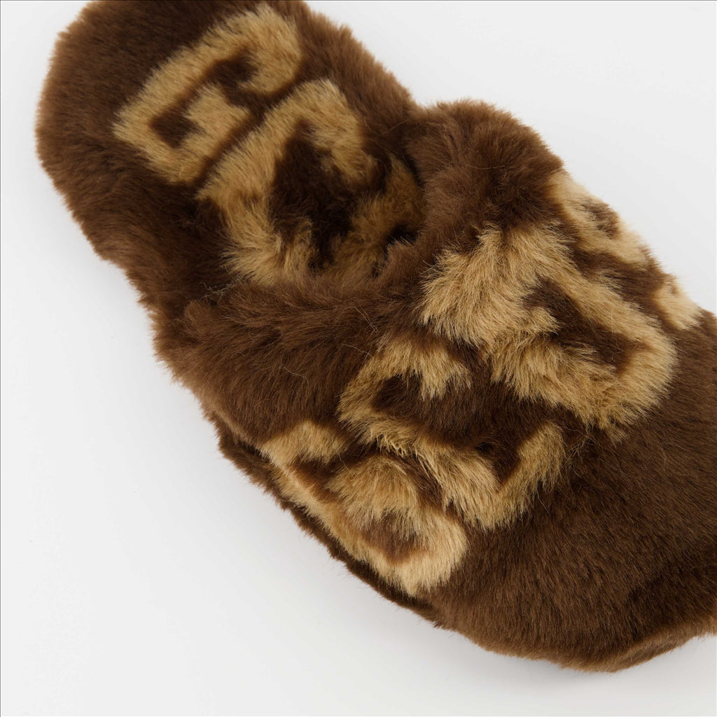 Ropa interior y homewear Pantoufles à logos GCDS Marrón Unisexo