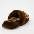 アンダーウェア・ホームウェア ロゴ入りスリッパ GCDS 茶色 ユニセックス