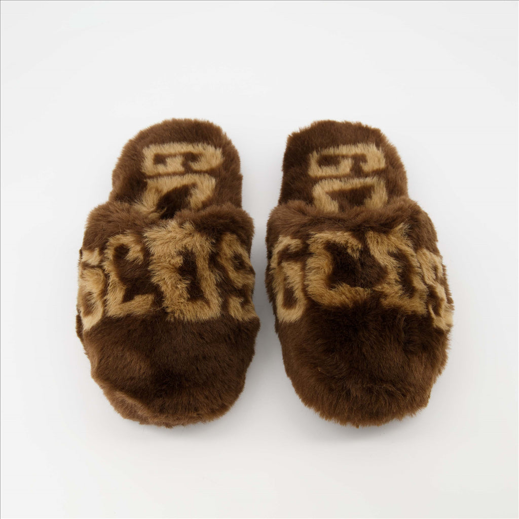 Ropa interior y homewear Pantoufles à logos GCDS Marrón Unisexo