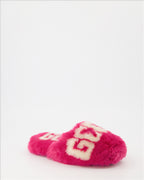 アンダーウェア・ホームウェア 毛皮のスリッパ GCDS ピンク ユニセックス