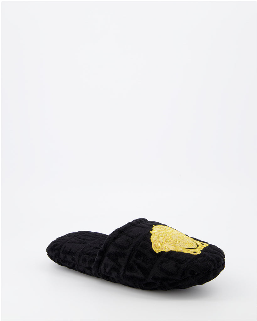 Underwear and homewear Medusa slippers Versace Black Unisex