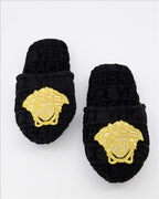Underwear and homewear Medusa slippers Versace Black Unisex