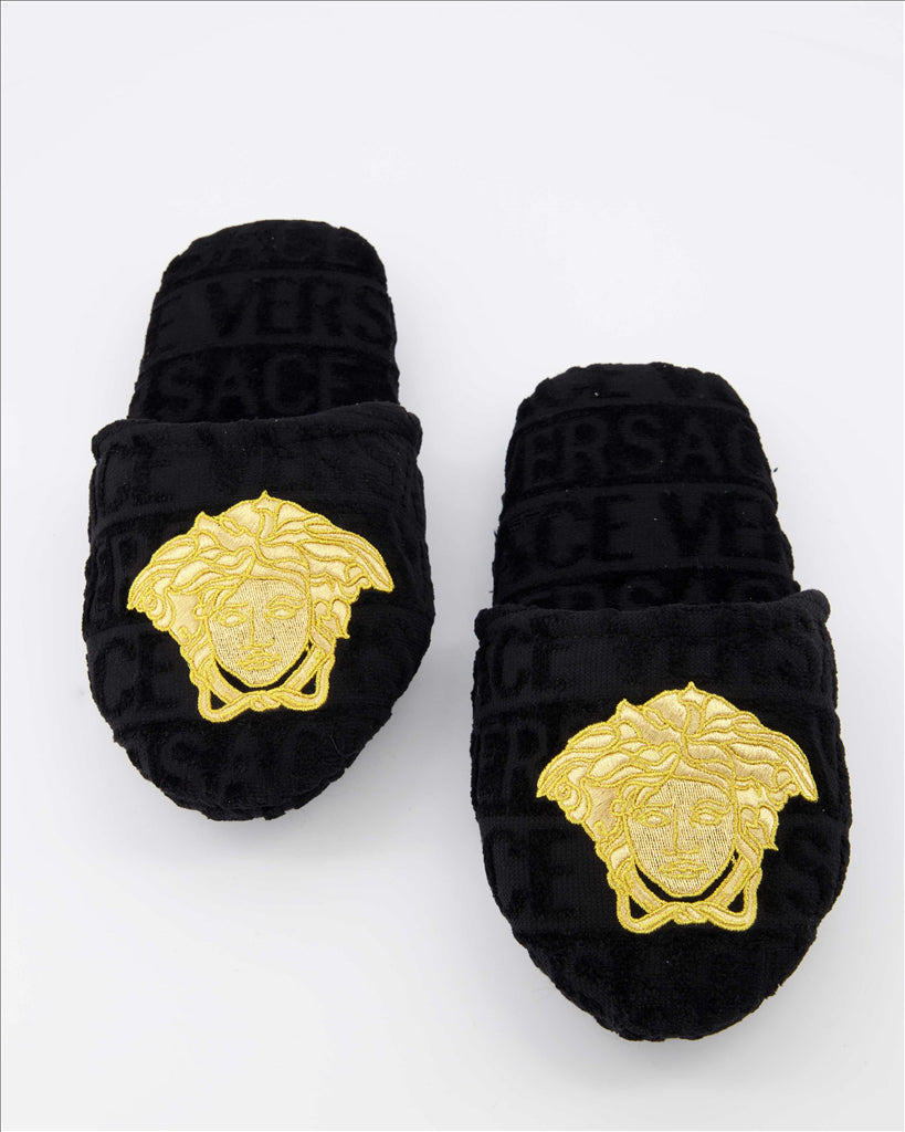 Underwear and homewear Medusa slippers Versace Black Unisex