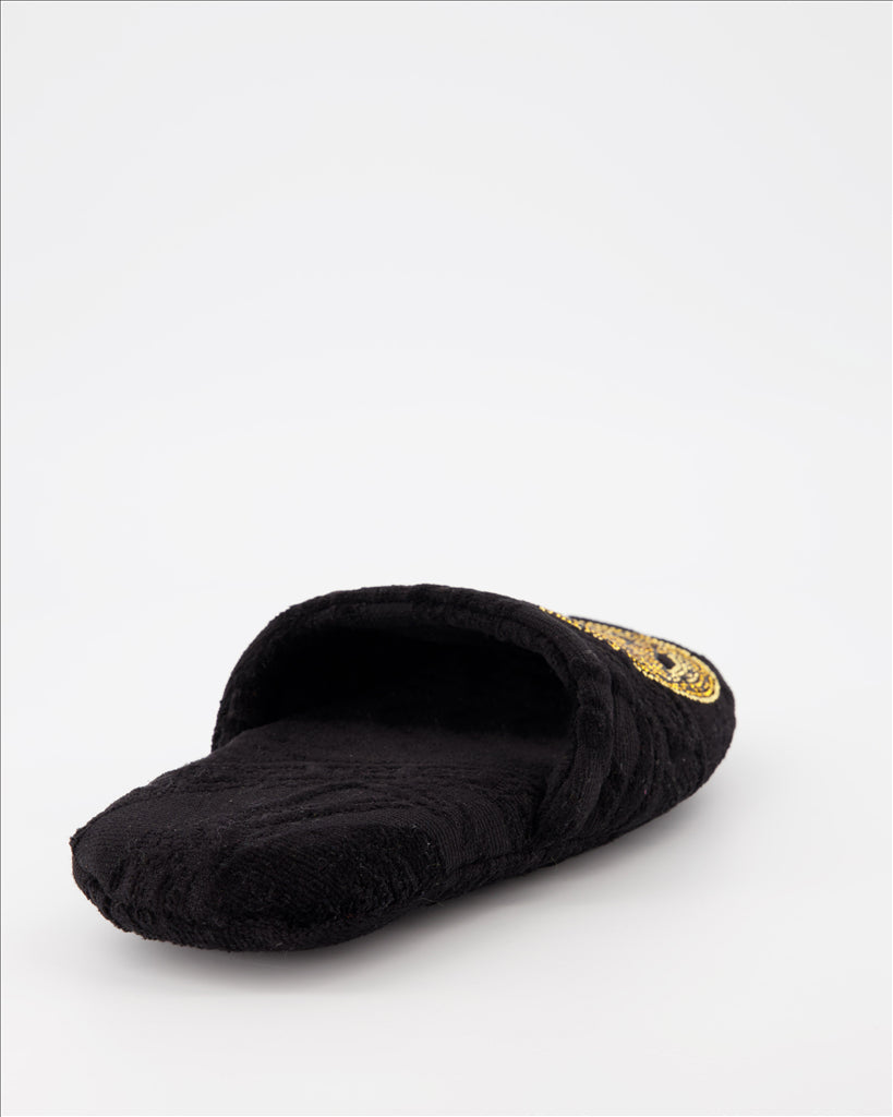 Underwear and homewear Medusa slippers Versace Black Unisex