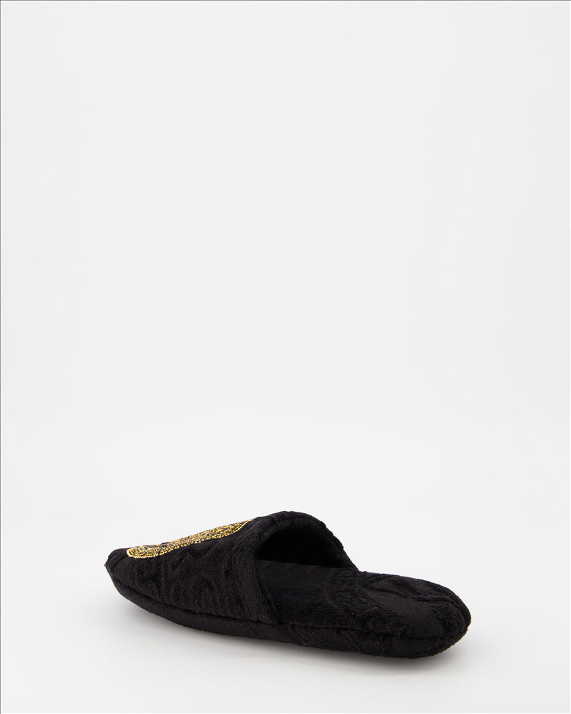 Underwear and homewear Medusa slippers Versace Black Unisex