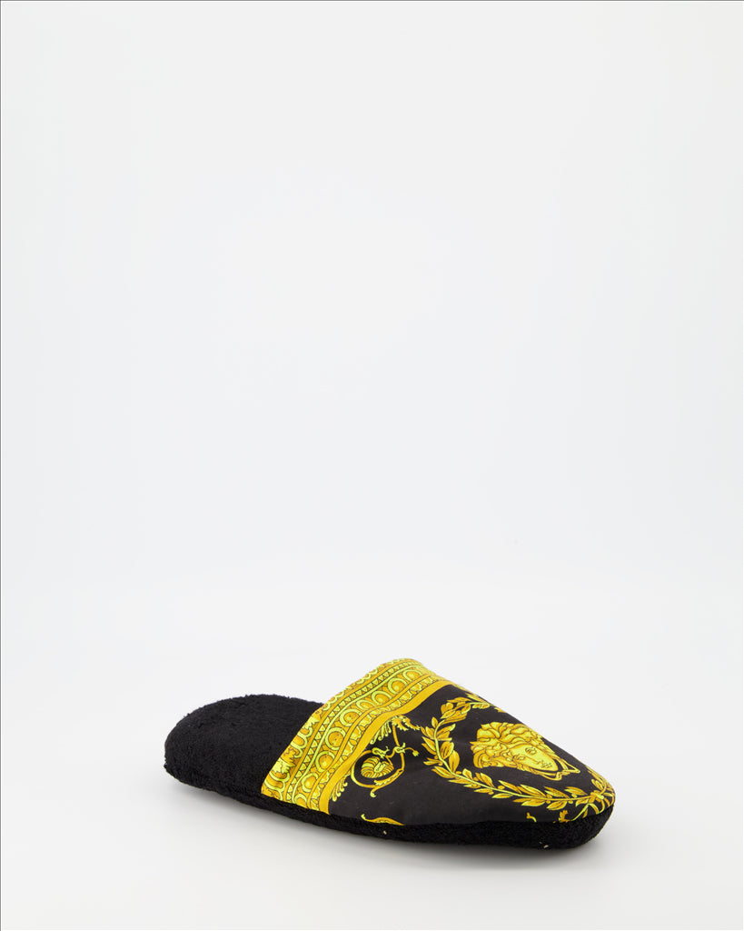 Underwear and homewear Medusa slippers Versace Black Unisex