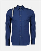 Shirts Suspender shirt Alexander McQueen Blue Man