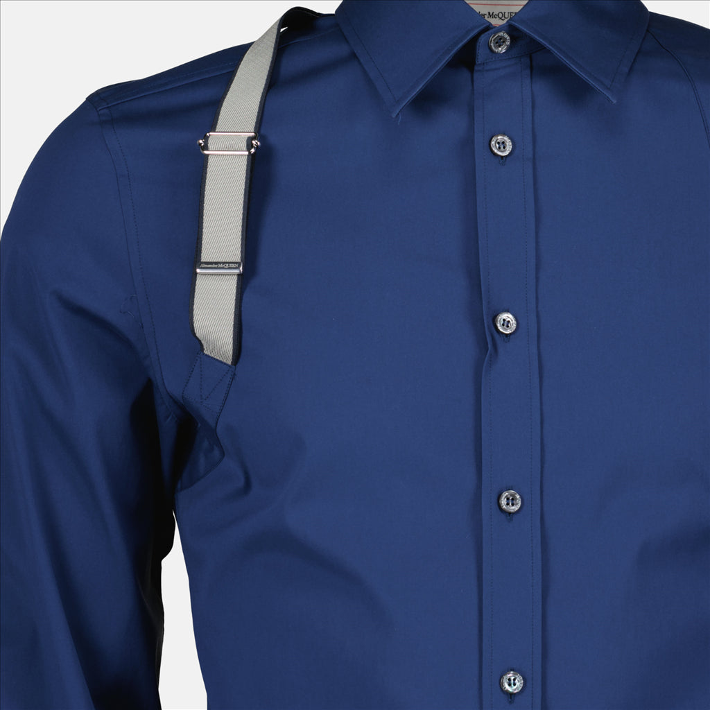 Shirts Suspender shirt Alexander McQueen Blue Man