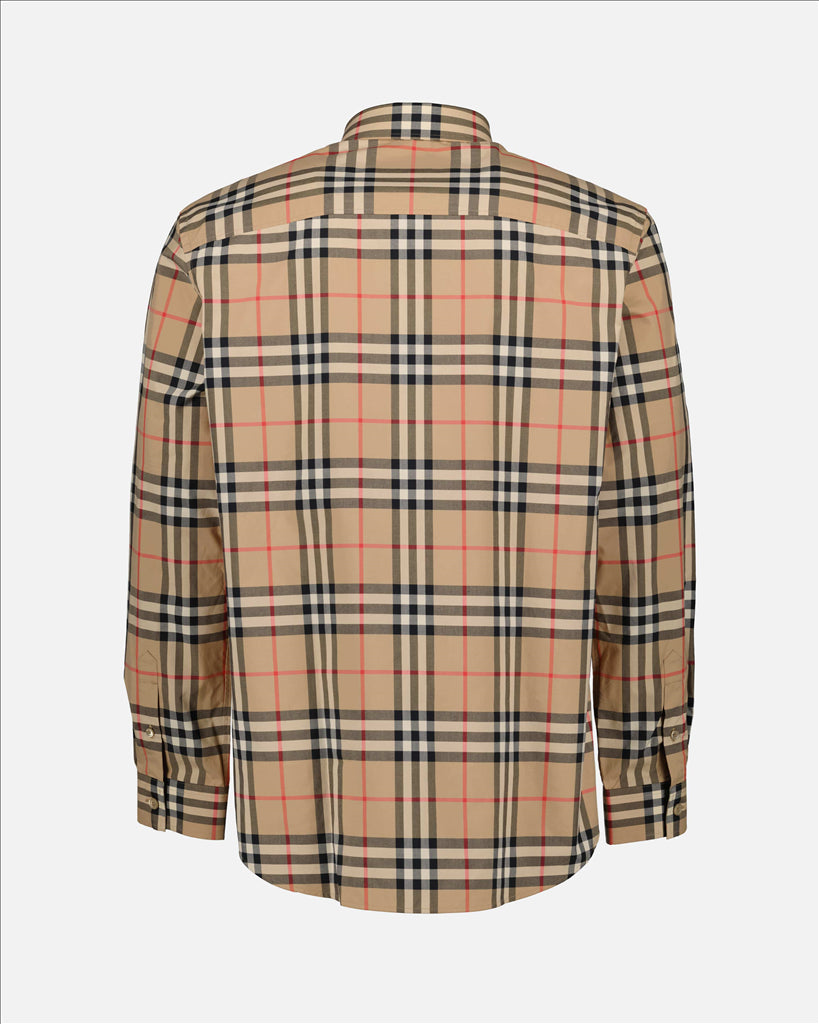 Chemises Chemise à carreaux Burberry Beige Homme