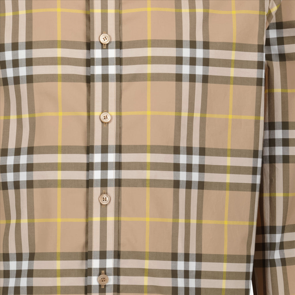 Shirts Checked shirt Burberry Beige Man