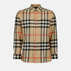 Chemises Chemise à carreaux Burberry Beige Homme
